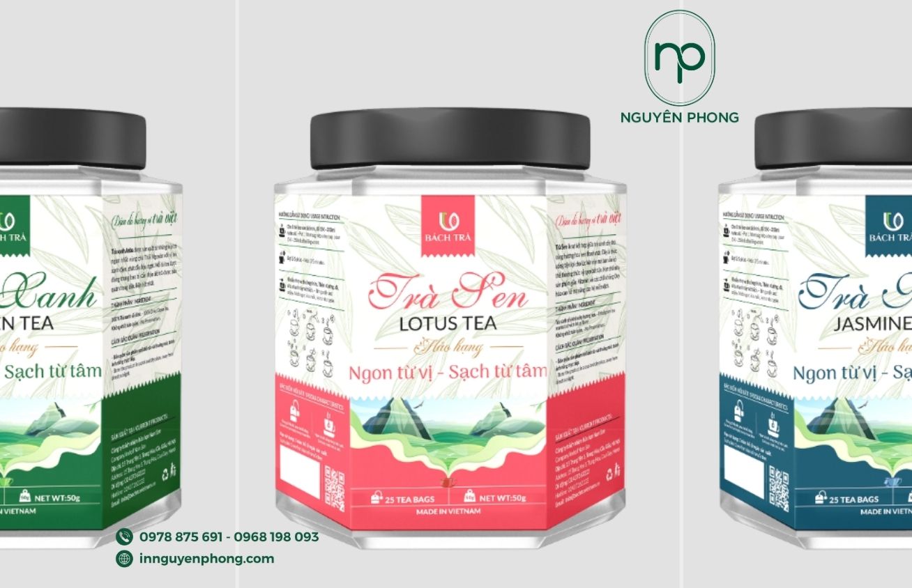 Mẫu tem nhãn bột trà xanh đạt chuẩn